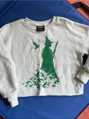 WICKED Alphba crop sweater Girls 6/7 Green